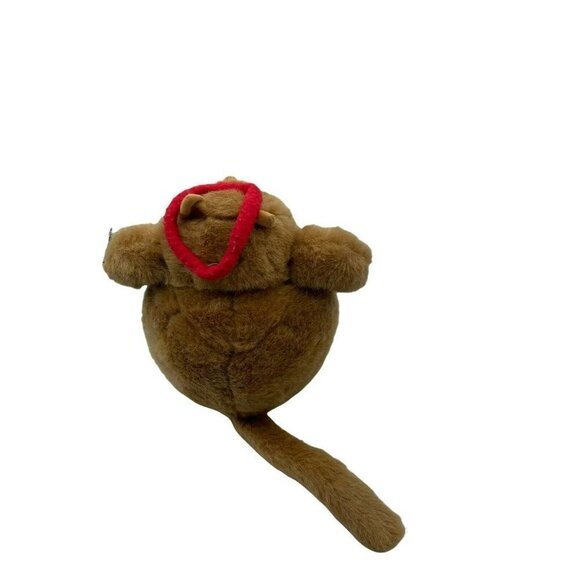 Vintage 1986 Hallmark Orange Plush Toy Workout Fat Cat with Sweatband - Picture 2 of 6